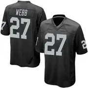 Youth Black Game Sam Webb Las Vegas Team Color Jersey