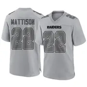 Youth Gray Game Alexander Mattison Las Vegas Atmosphere Fashion Jersey