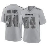 Youth Gray Game Christian Wilkins Las Vegas Atmosphere Fashion Jersey