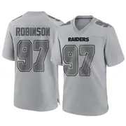 Youth Gray Game Janarius Robinson Las Vegas Atmosphere Fashion Jersey