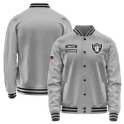 Youth Gray Las Vegas Raiders Salute to Service Performance Jacket