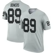 Youth Legend Brock Bowers Las Vegas Inverted Silver Jersey