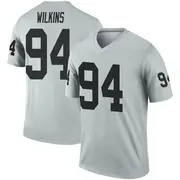 Youth Legend Christian Wilkins Las Vegas Inverted Silver Jersey