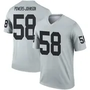 Youth Legend Jackson Powers-Johnson Las Vegas Inverted Silver Jersey