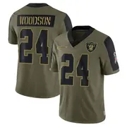 Youth Olive Limited Charles Woodson Las Vegas 2021 Salute To Service Jersey