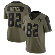 Youth Olive Limited Jason Witten Las Vegas 2021 Salute To Service Jersey