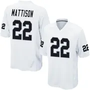 Youth White Game Alexander Mattison Las Vegas Jersey