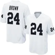 Youth White Game Willie Brown Las Vegas Jersey