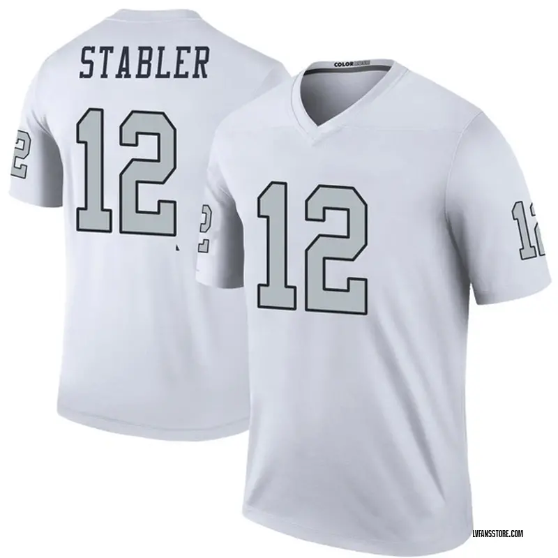 Youth White Legend Ken Stabler Las Vegas Color Rush Jersey